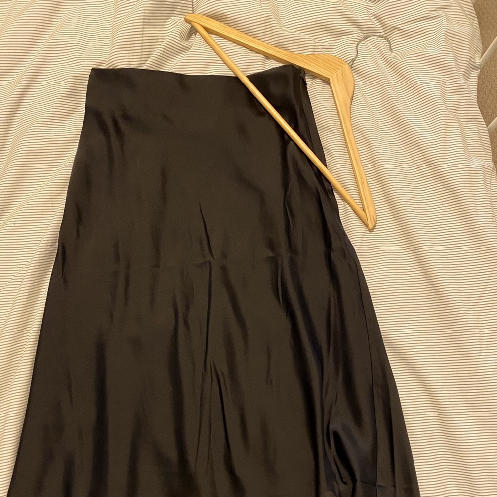 Garage satin midi skirt